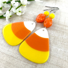 Load image into Gallery viewer, Candy Corn Long Earrings