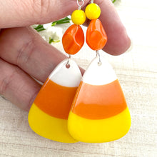 Load image into Gallery viewer, Candy Corn Long Earrings