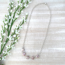 Load image into Gallery viewer, Pink Moonstone and Sterling Silver Necklace
