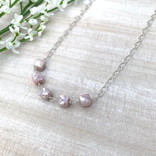 Load image into Gallery viewer, Pink Moonstone and Sterling Silver Necklace
