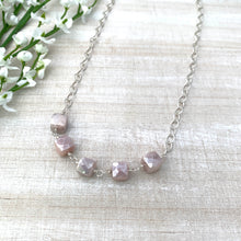 Load image into Gallery viewer, Pink Moonstone and Sterling Silver Necklace