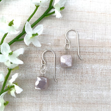 Load image into Gallery viewer, Pink Moonstone and Sterling Silver Earrings