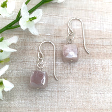 Load image into Gallery viewer, Pink Moonstone and Sterling Silver Earrings