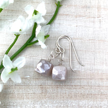Load image into Gallery viewer, Pink Moonstone and Sterling Silver Earrings