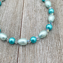 Load image into Gallery viewer, DIY Bracelet Kit with Instructions, Aqua Glass Beads, DIY Craft Kit, For Adults, Jewelry Making