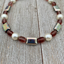 Load image into Gallery viewer, DIY Bracelet Kit with Instructions, Amethyst Glass, Metallic Glass, DIY Craft Kit, For Adults