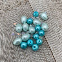 Load image into Gallery viewer, DIY Bracelet Kit with Instructions, Aqua Glass Beads, DIY Craft Kit, For Adults, Jewelry Making