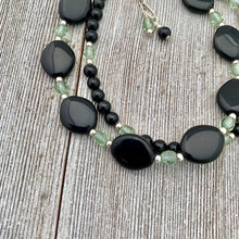 Load image into Gallery viewer, Black & Green Double Strand Bracelet