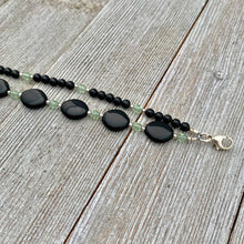 Load image into Gallery viewer, Black & Green Double Strand Bracelet