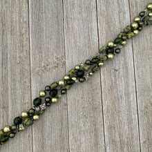 Load image into Gallery viewer, Shades of Green Multi-Strand Necklace