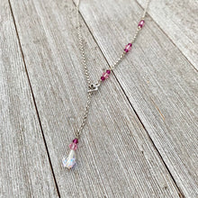 Load image into Gallery viewer, Swarovski Crystal Heart Lariat Necklace