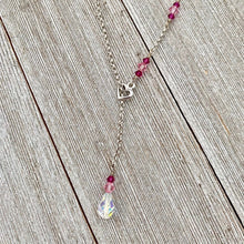 Load image into Gallery viewer, Swarovski Crystal Heart Lariat Necklace