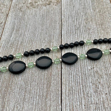 Load image into Gallery viewer, Black & Green Double Strand Bracelet