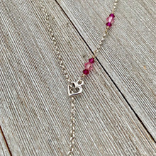 Load image into Gallery viewer, Swarovski Crystal Heart Lariat Necklace