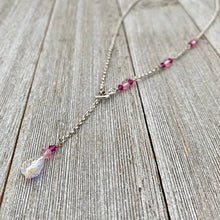 Load image into Gallery viewer, Swarovski Crystal Heart Lariat Necklace