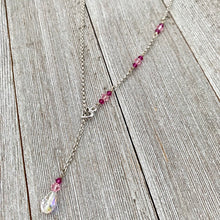 Load image into Gallery viewer, Swarovski Crystal Heart Lariat Necklace