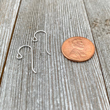Load image into Gallery viewer, Sterling Silver Ear Wires, Front Loop, 20 Gauge, TierraCast, 1 Pair, Beader, Crafter, Earrings