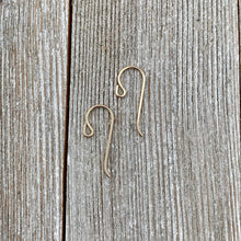 Load image into Gallery viewer, 14K Gold Filled Ear Wires, Front Loop, 20 Gauge, 1 Pair, Beader, Crafter, Jewelry Repair, Earrings