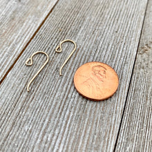 Load image into Gallery viewer, 14K Gold Filled Ear Wires, Front Loop, 20 Gauge, 1 Pair, Beader, Crafter, Jewelry Repair, Earrings