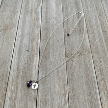 Load image into Gallery viewer, Cross Charm Necklace, Purple, Lavender, Dangles, Swarovski Crystals, Simple, Gift, Women, Teens