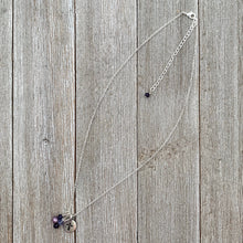 Load image into Gallery viewer, Cross Charm Necklace, Purple, Lavender, Dangles, Swarovski Crystals, Simple, Gift, Women, Teens