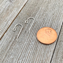 Load image into Gallery viewer, Sterling Silver Ear Wires, Front Loop, 20 Gauge, TierraCast, 1 Pair, Beader, Crafter, Earrings