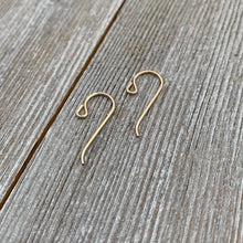 Load image into Gallery viewer, 14K Gold Filled Ear Wires, Front Loop, 20 Gauge, 1 Pair, Beader, Crafter, Jewelry Repair, Earrings