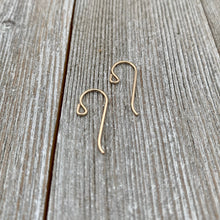 Load image into Gallery viewer, 14K Gold Filled Ear Wires, Front Loop, 20 Gauge, 1 Pair, Beader, Crafter, Jewelry Repair, Earrings