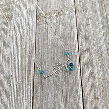 Load image into Gallery viewer, Sterling Silver Love Birds Necklace, Swarovski Crystals, Bird Jewelry, Dainty Necklace, Bird Lover