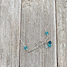 Load image into Gallery viewer, Sterling Silver Love Birds Necklace, Swarovski Crystals, Bird Jewelry, Dainty Necklace, Bird Lover