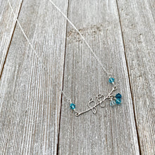 Load image into Gallery viewer, Sterling Silver Love Birds Necklace, Swarovski Crystals, Bird Jewelry, Dainty Necklace, Bird Lover