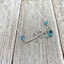 Load image into Gallery viewer, Sterling Silver Love Birds Necklace, Swarovski Crystals, Bird Jewelry, Dainty Necklace, Bird Lover