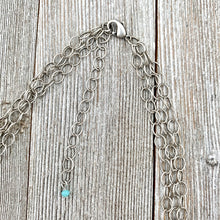 Load image into Gallery viewer, Gemstone Necklace, Freshwater Pearls, Amazonite, Blue Lace Agate, Apatite, Antique Silver Chain