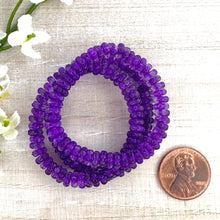 Load image into Gallery viewer, 5mm Forget-Me-Not Spacers Purple Pansy with a Purple Wash
