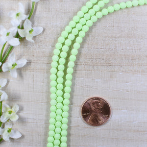 4mm Druk Alabaster Soft Lime