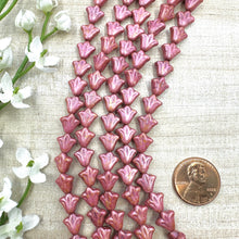 Load image into Gallery viewer, 9mm Daylily Picasso with Metallic Raspberry Finish
