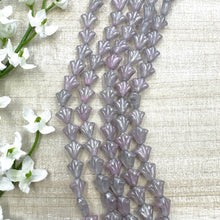 Load image into Gallery viewer, 9mm Daylily Crystal and Opaque Pink with Silver Wash

