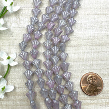 Load image into Gallery viewer, 9mm Daylily Crystal and Opaque Pink with Silver Wash
