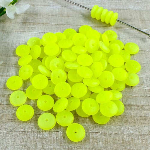 Neon Yellow 6x2mm Disc Spacer
