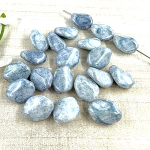 Light Blue Mottled 9x12mm Oval