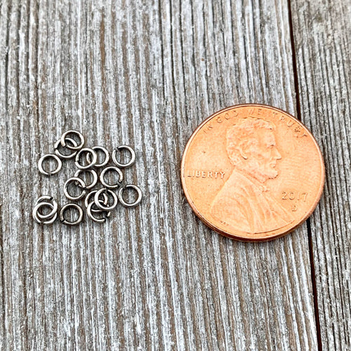 3mm Antique Silver Plated Jump Ring