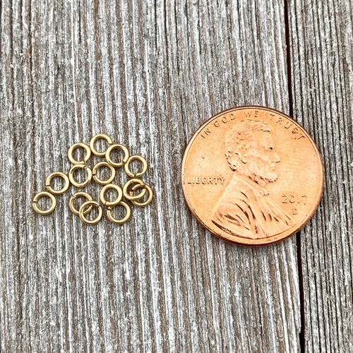 3mm Satin Hamilton Gold Plated Jump Ring