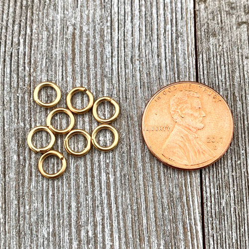5.5mm Satin Hamilton Gold Plated Jump Ring