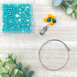 Memory Wire Bracelet Kit with a Pineapple