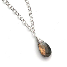 Load image into Gallery viewer, Red Labradorite Sterling Silver Necklace
