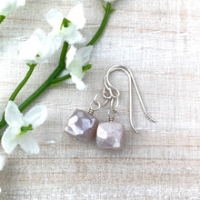 Load image into Gallery viewer, Pink Moonstone and Sterling Silver Earrings
