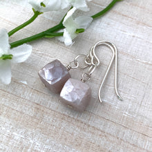 Load image into Gallery viewer, Pink Moonstone and Sterling Silver Earrings
