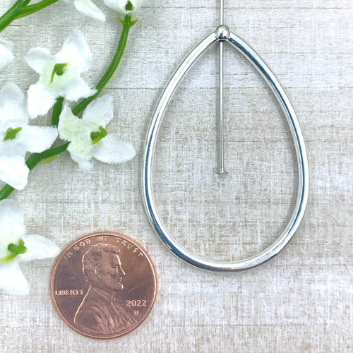 Silver Large Teardrop Frame