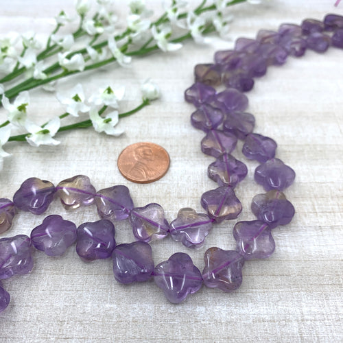 Lavender Amethyst 13mm Clover
