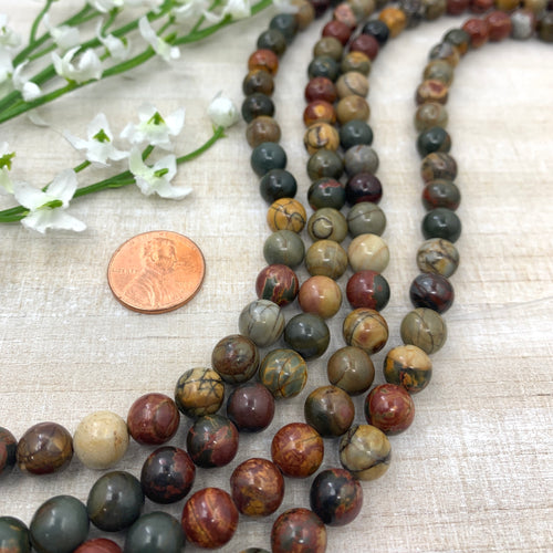 8mm Red Creek Jasper Round